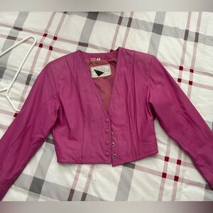 Authentic Pink leather jacket from the 80s